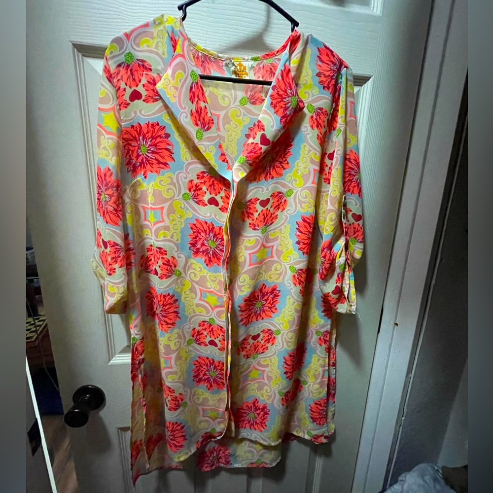 Sheer Floral Cover Up